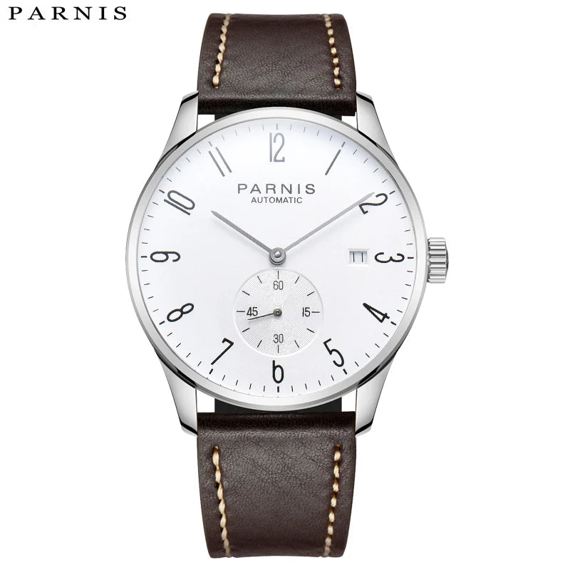 Parnis Mechanical Watches Minimalist Watch for Men Wristwatch Luxury Waterproof Automatic hombre Relogio Masculino Calendar 2025