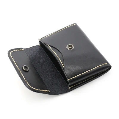 Storage Coin Purses Men Genuine Leather Luxury Handmade Retro Women Wallets Vintage Coin Pouch Business Credit Card Case