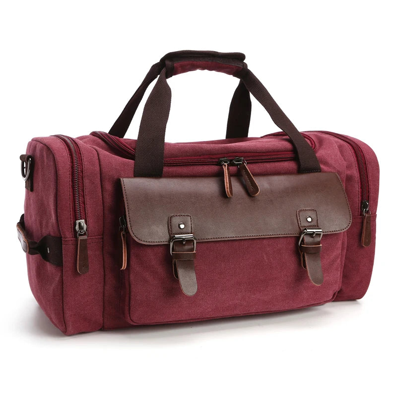 2021 High Quality Man Canvas Bag Black Outdoor Hiking Handbags Men Travel Duffle Bag Large Capacity Shoulder Bags For Boy