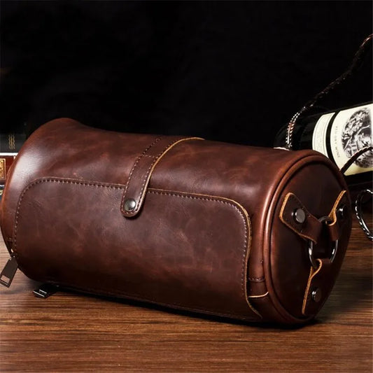 Real Brand Hot Sale New Fashion Men Bags Small Shoulder Bag Cylindrical Shape Men Messenger Bag Crossbody Leisure Bag
