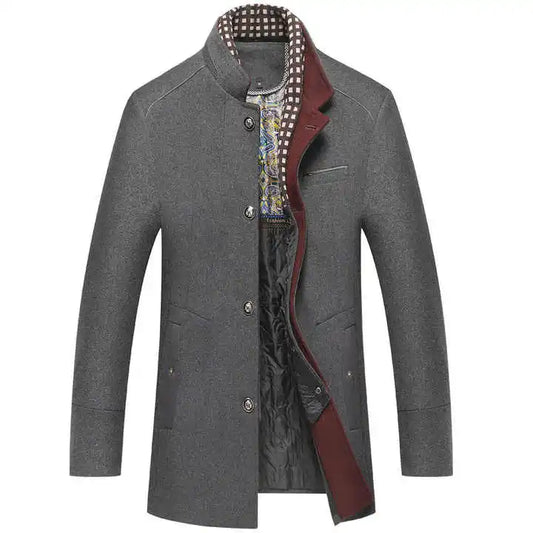 2432-SOPHIA-Jacket Trench Coat Custom LOGO Woolen Plus Size Long Coats for Men