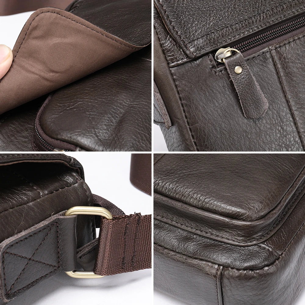 MVA Men's Genuine Leather Bag Crossbody Bags for Men Messenger Bag Men Leather Men's Shoulder Bags Male man Handbags 819