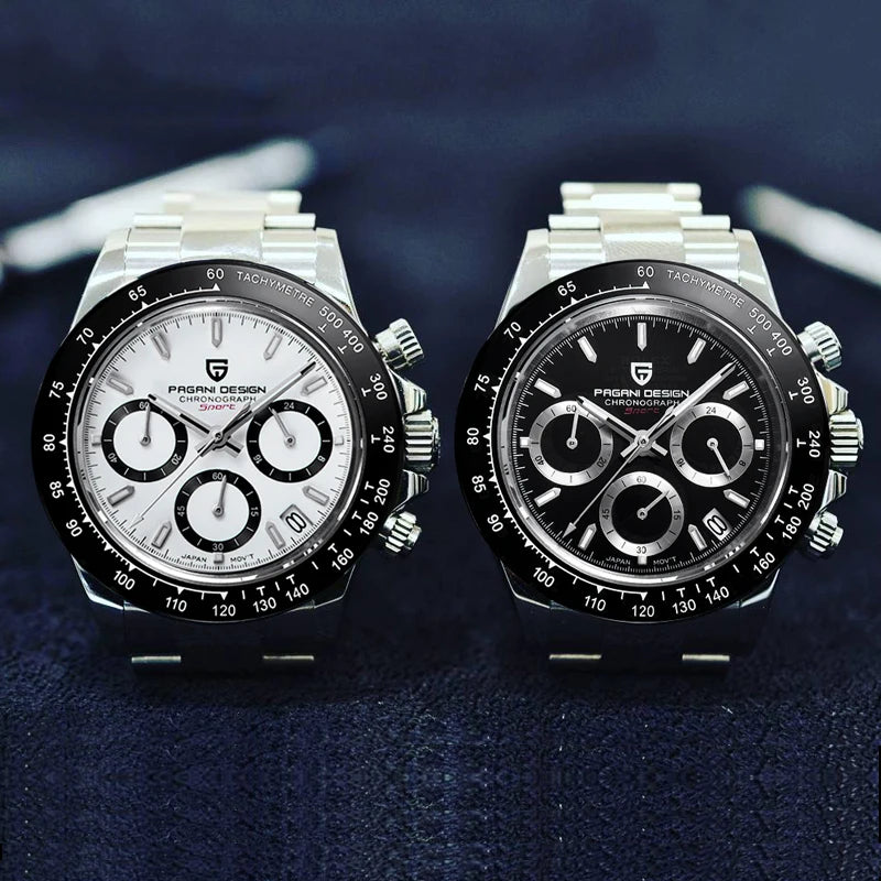 2025 New PAGANI DESIGN Chronograph Luxury Quartz Wrist Watch For Men Automatic Date 100M Waterproof JAPAN VK63 Movt Reloj Hombre