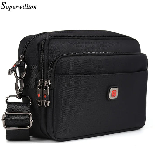 Soperwillton Men's Bag Male Shoulder Bag Oxford Messenger Horizontal Bag Crossbody Man Famous Brand Design Bolsa Masculina #1053