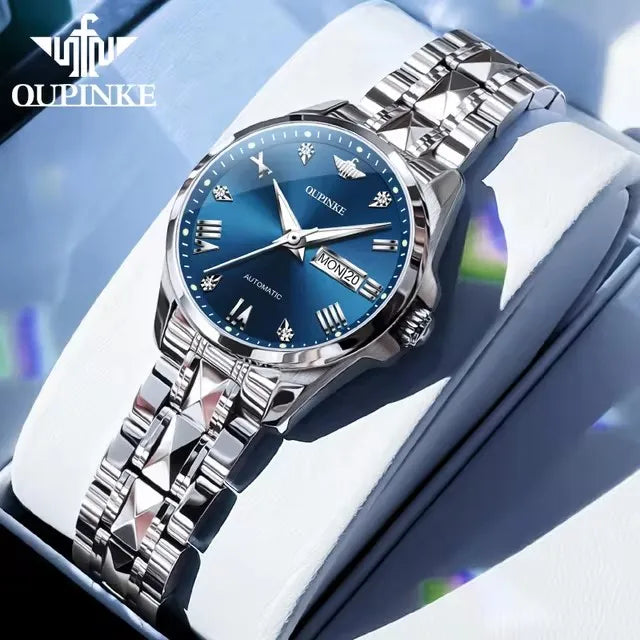 OUPINKE 3171 Women's Watches Fashion Tungsten Steel Sapphire Brand Waterproof Automatic Mechanical Watch Elegant Watch Women