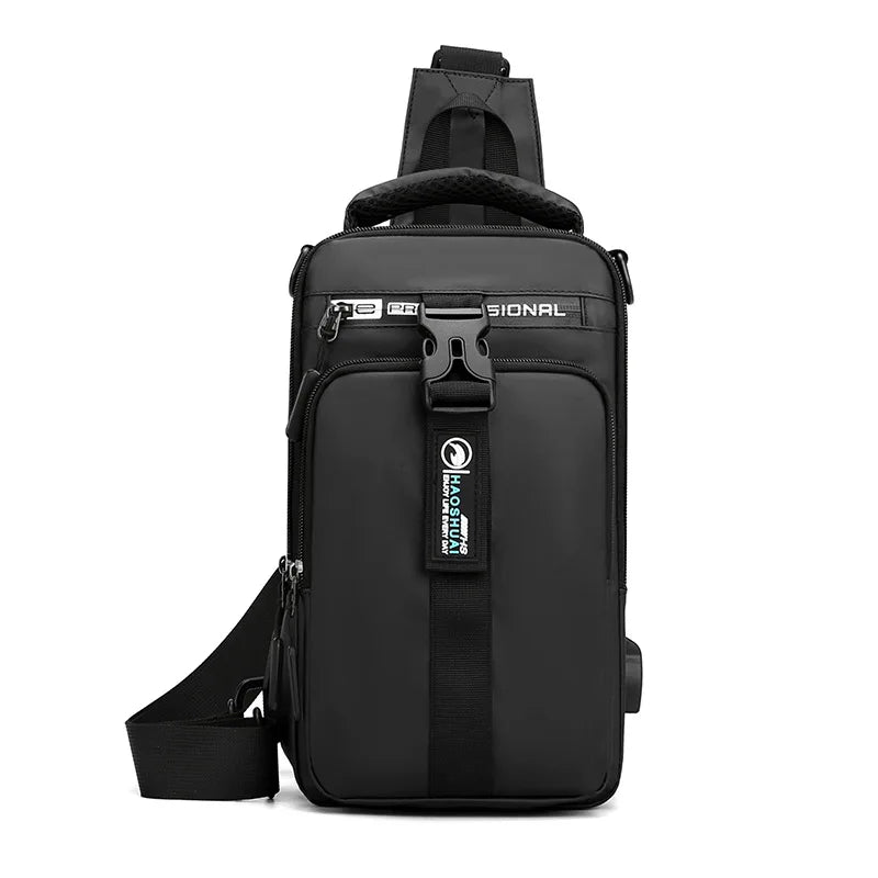 YoReAi New Multifunction Crossbody Bag for Men Anti-theft Shoulder Messenger Bags Male Waterproof Charging USB Bag Casual Tote