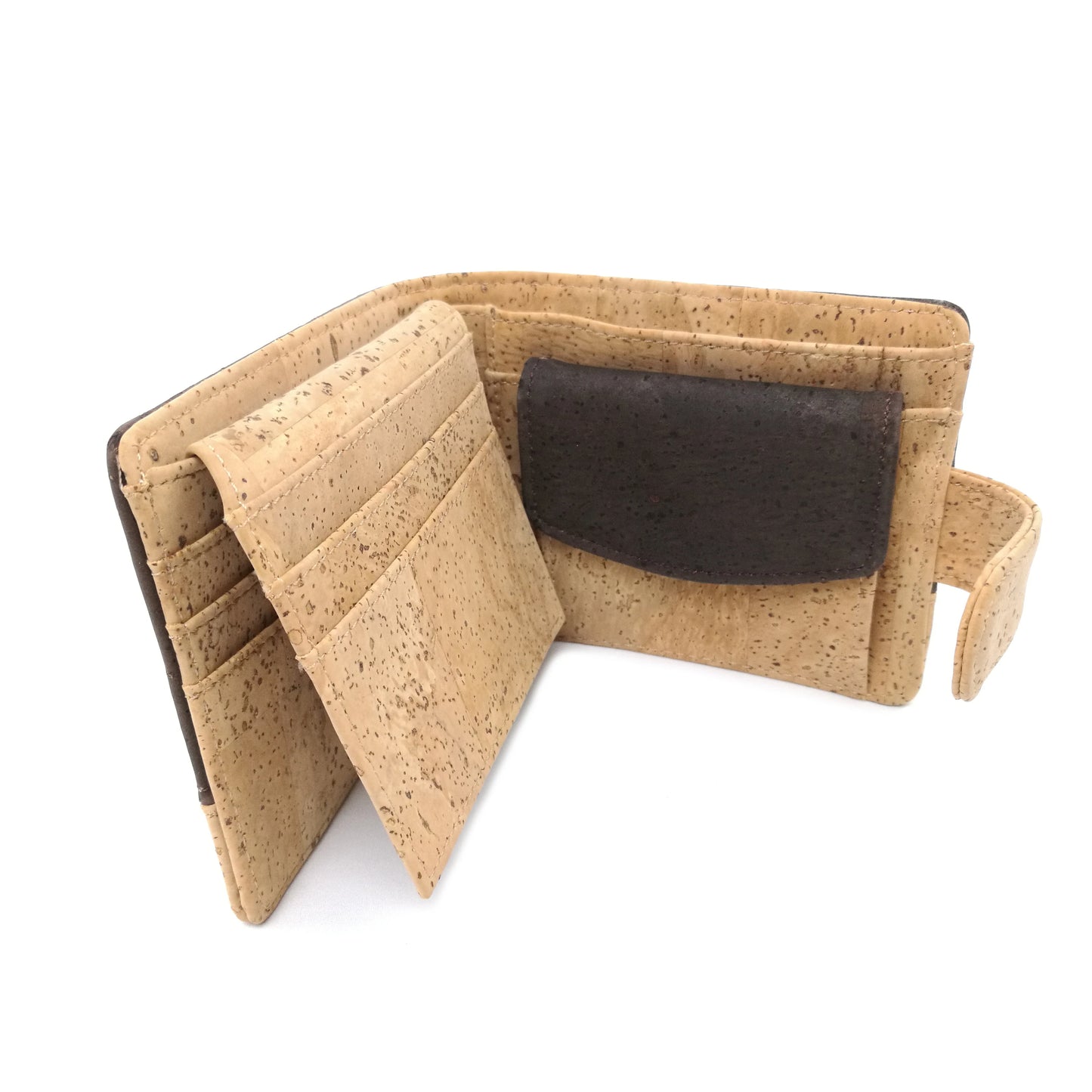 Rustic Men Cork Wallet Bifold Eco Friendly Cork Card Wallet