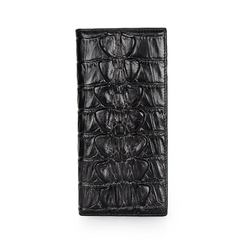 Brand Design Crocodile Men Wallet Genuine Leather Long Coin Purse for Man Multifunction Male Short Money Bag New Unique Billfold