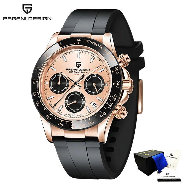 PAGANI DESIGN Men Automatic Watches Top Brand Luxury Quartz Watch For Men Chronograph Sapphire VK63 Wristwatch Reloj Hombre 2024