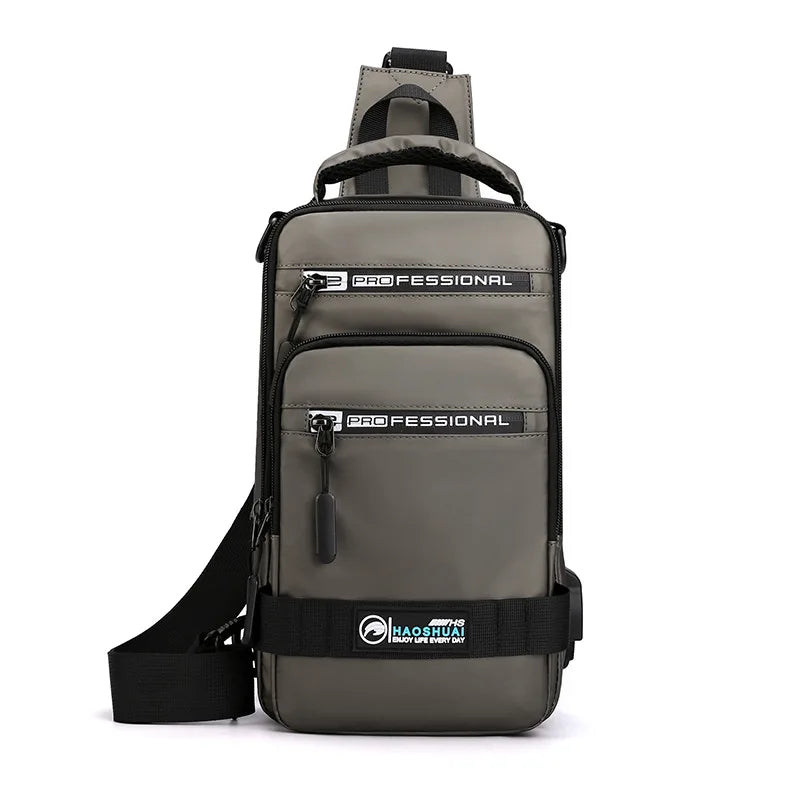 YoReAi New Multifunction Crossbody Bag for Men Anti-theft Shoulder Messenger Bags Male Waterproof Charging USB Bag Casual Tote
