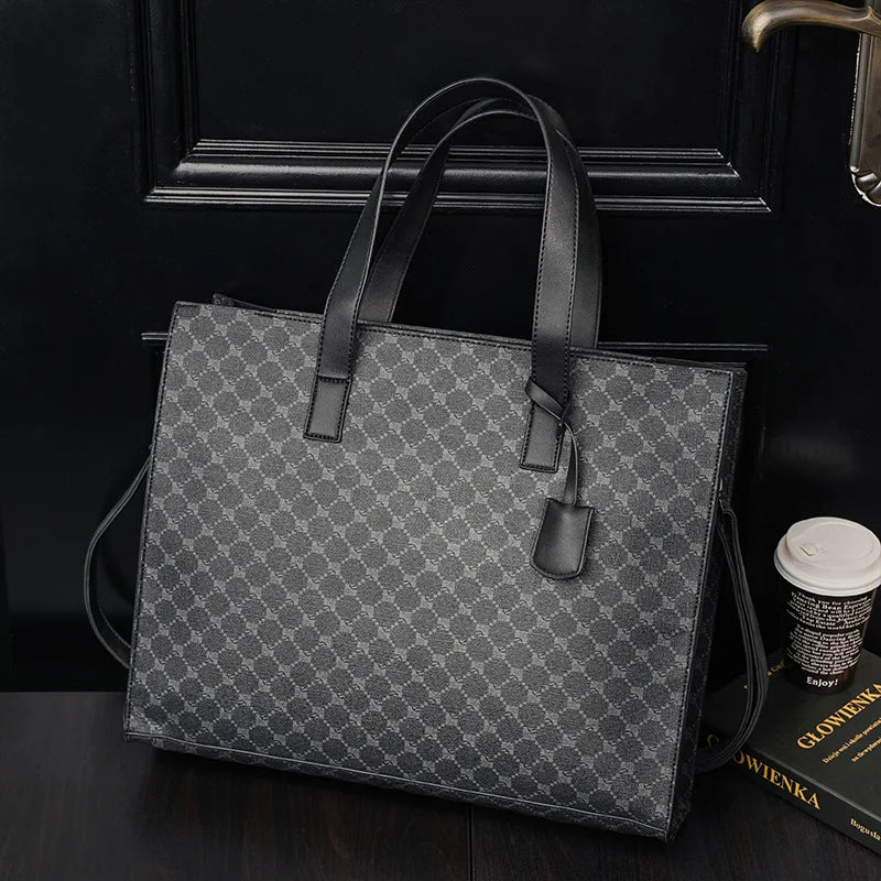 Luxury Totes Bag Men Shoulder Bag Large Size Pu Leather Handbags Fashion Design Men's Crossbody Bag Satchels Shoulder Bag Male