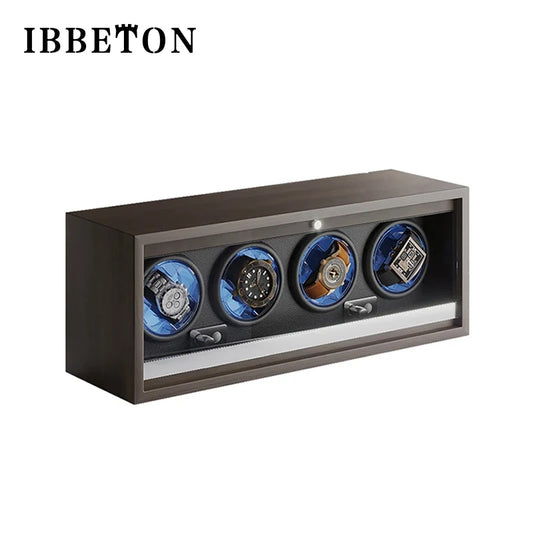 Luxury Wood Watch Winder High-End  4 Slot Automatic Watches Box With Mabuchi Mute Motor Watch Cabinet Clock Storage Box