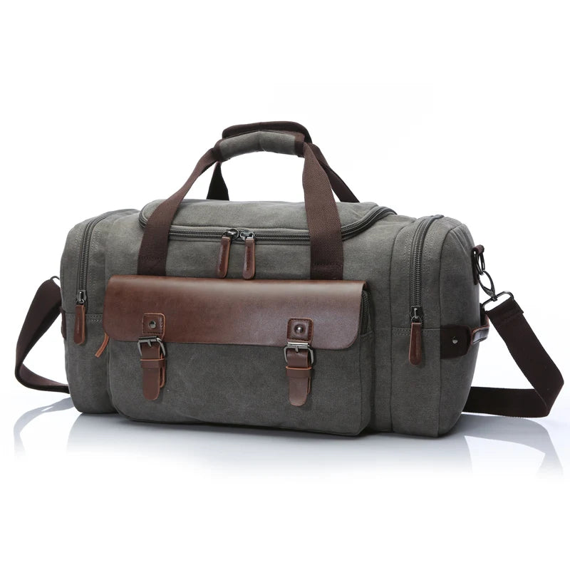 2021 High Quality Man Canvas Bag Black Outdoor Hiking Handbags Men Travel Duffle Bag Large Capacity Shoulder Bags For Boy
