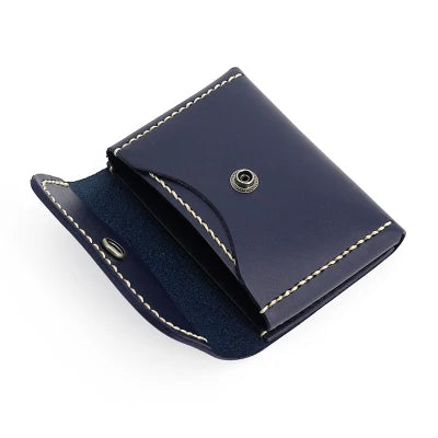 Storage Coin Purses Men Genuine Leather Luxury Handmade Retro Women Wallets Vintage Coin Pouch Business Credit Card Case