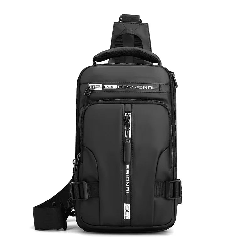 YoReAi New Multifunction Crossbody Bag for Men Anti-theft Shoulder Messenger Bags Male Waterproof Charging USB Bag Casual Tote