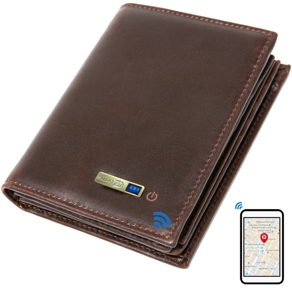 Billetera con gps Tracker Card Android And IOS,Smart Wallet for Men Best 2025 New Fathers Day Gift Birthday Gifts For Dad