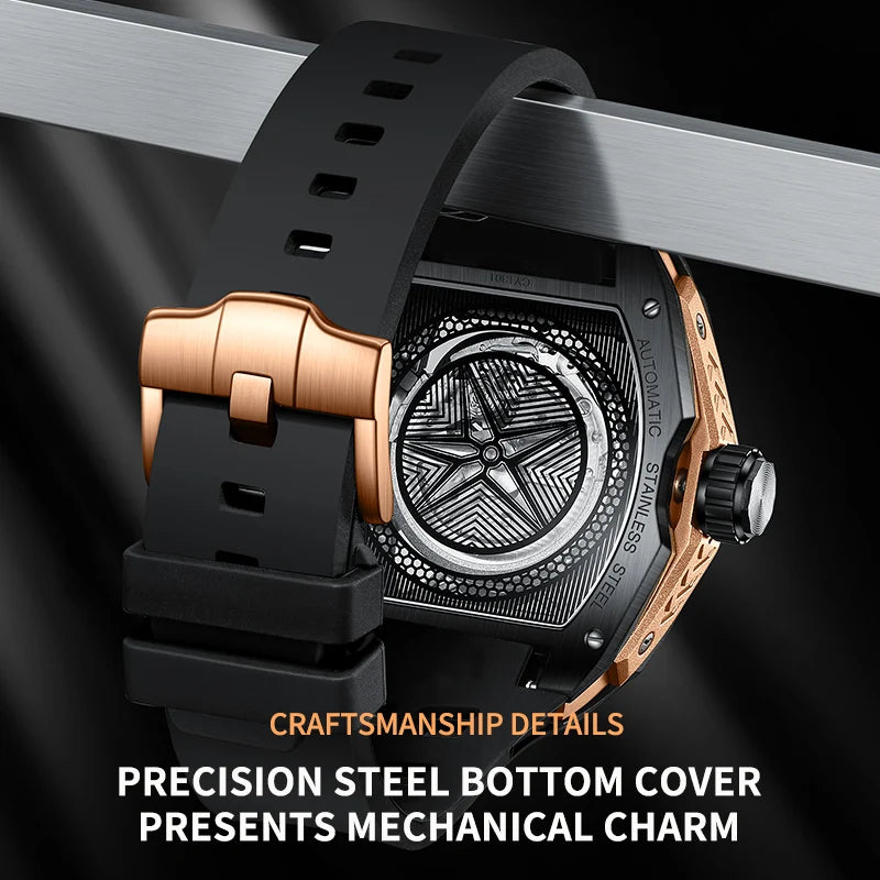 LIGE 8250 Movement Watch Men Mechanical Watches Luxury 316L Stainless Steel Sapphire Mirror Waterproof Automatic Watch for Men