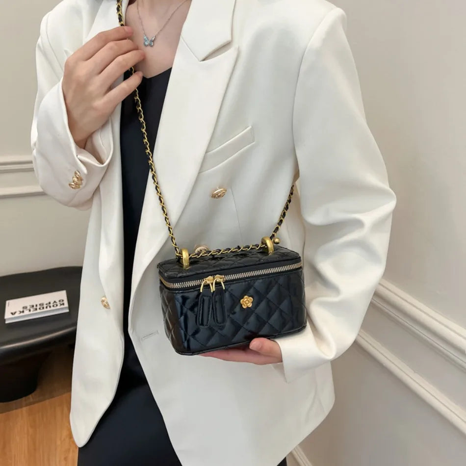 Fashion Mini Shoulder Party Bags for Women 2025 PU Leather Handbag Ladies Chain Crossbody Bags Female Small Square Pocket Bag