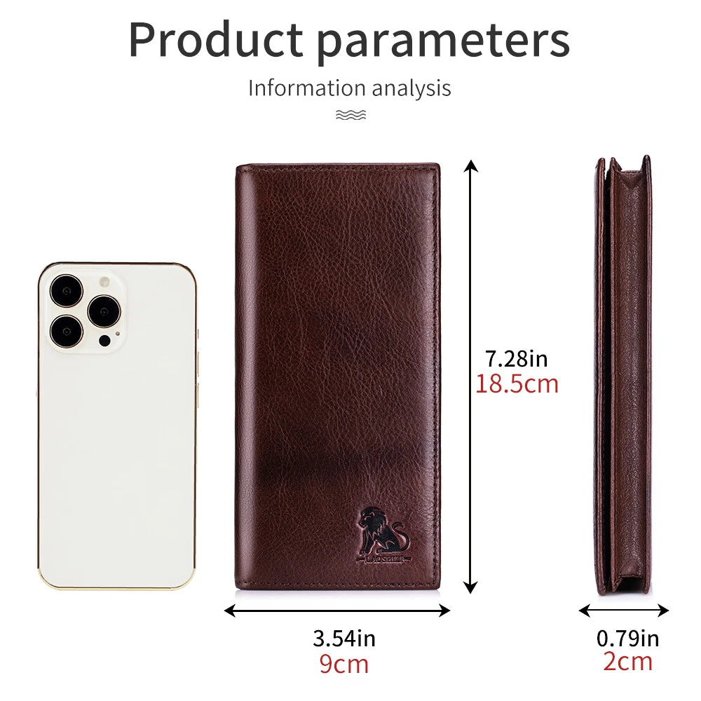 Neutral Wallet Multi-Card Slot Genuine Leather with Album Position Coin Slot Design Durable Money Holder for Men And Women