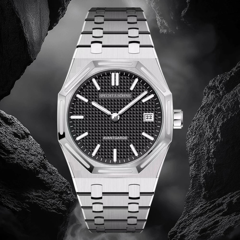 2025 New Specht & Söhne 38mm Quartz Wristwatch For Men Luminous Sapphire Crystal Ultrathin Stainless Steel Watch 50M Waterproof