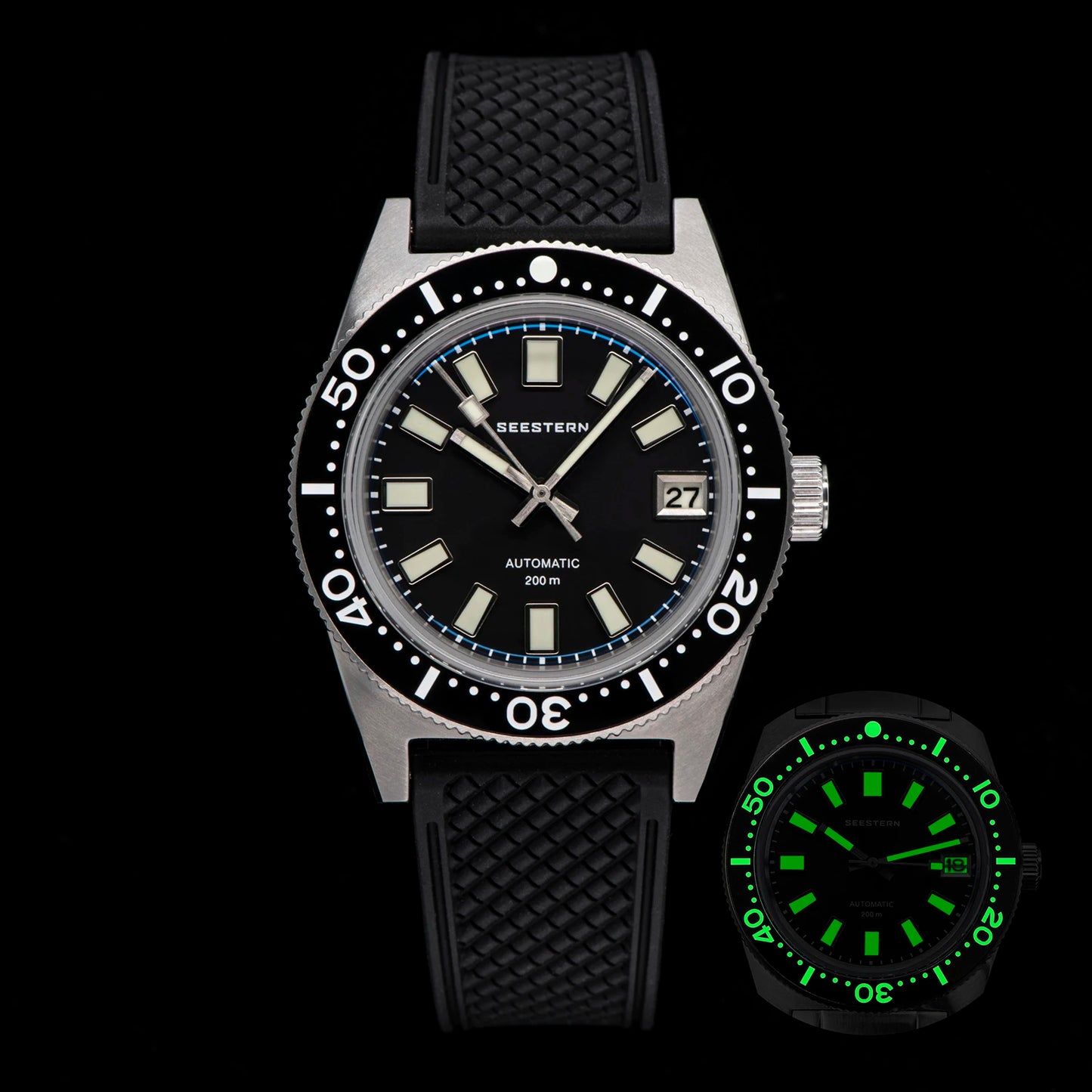 SEESTERN Diving Watch 62MAS Automatic Mechanical Men of Wrist Watches Japan NH35 Movement Sapphire Glass Bracelet Luminous Bezel