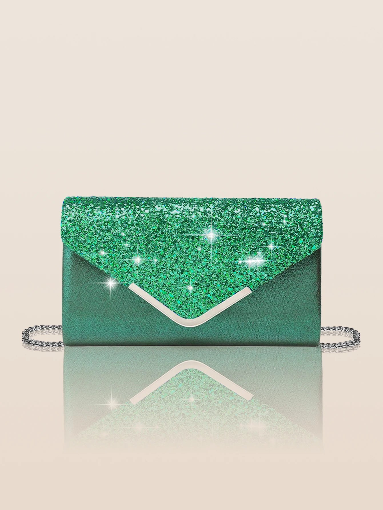 Glitter Bling,Shiny Elegant And Fashionable Envelope Clutch Bag, Party Wedding Handbag For Women Dinner Bag