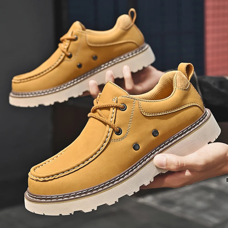 New Trend Outdoor Loafers Casual Comfortable Walking Shoes Ultralight Elegant Men's Dress Flats Thick Bottom Male Driving Shoes