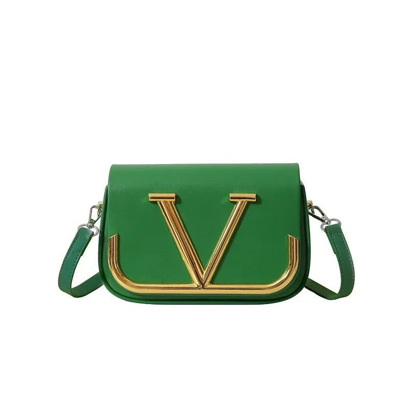 Elegant Simple Crossbody Handbag For Business Women With Solid Color Large Capacity Trendy Logo Design