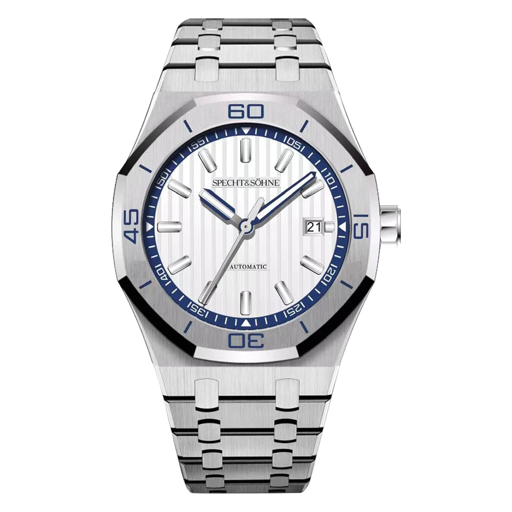 New Luxury Specht & Söhne Automatic Mechanical Watches Japan 8215 Movt Stainless Steel Watch Sapphire Crystal Waterproof 40MM