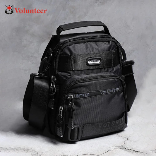 Volunteer Shoulder Bag for Men New Fashion High Quality Waterproof Sling Bag Large Capacity Oxford Cloth Crossbody Bags  1700-03