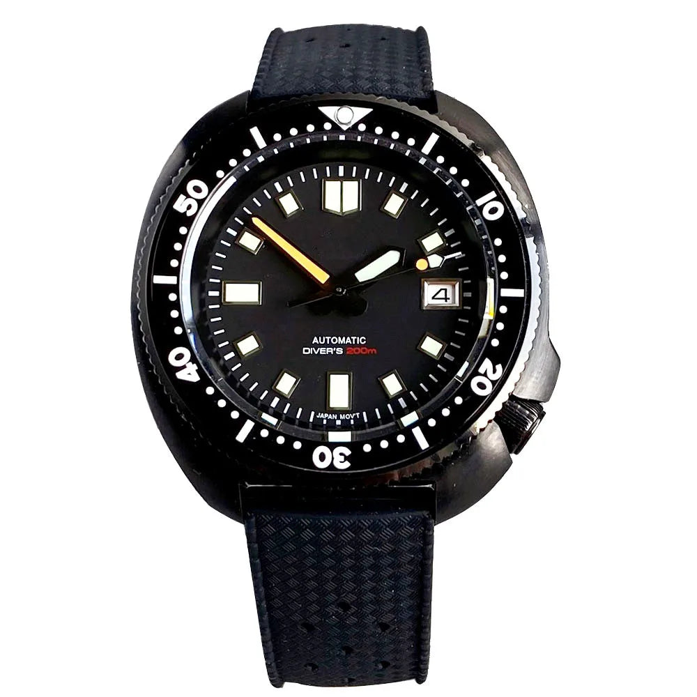 Tandorio Captain Diver Turtle Mechanical Watch for Men NH35A 30bar Wateproof Steel Wristwatch 4.1 Crown 120clicks Bezel