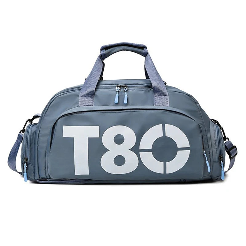 Women's Handbag T80 Gym Sports Backpack for Man Hand Bag Fitness Travel Tote Shoe Shoulder Duffle Crossbody Portable Boston Bag