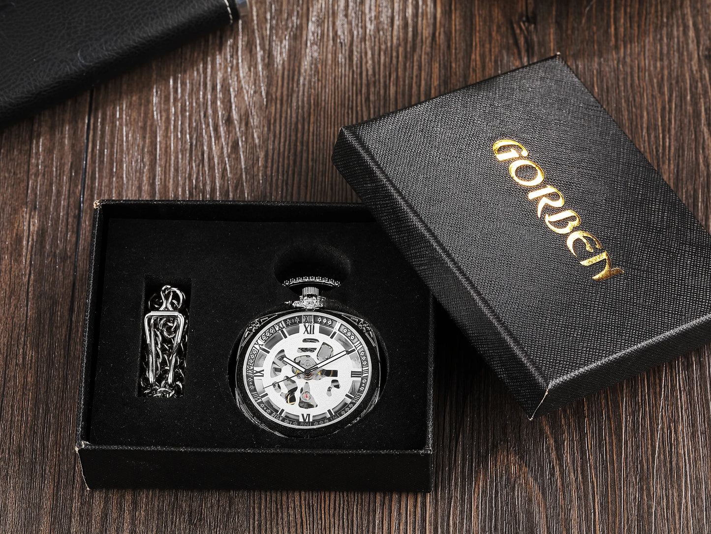 Silver Roman Numeral Square Dial Mechanical Hand Winding Pocket Watch Open Face Elegant Retro Pendant Manual Mechanism Timepiece