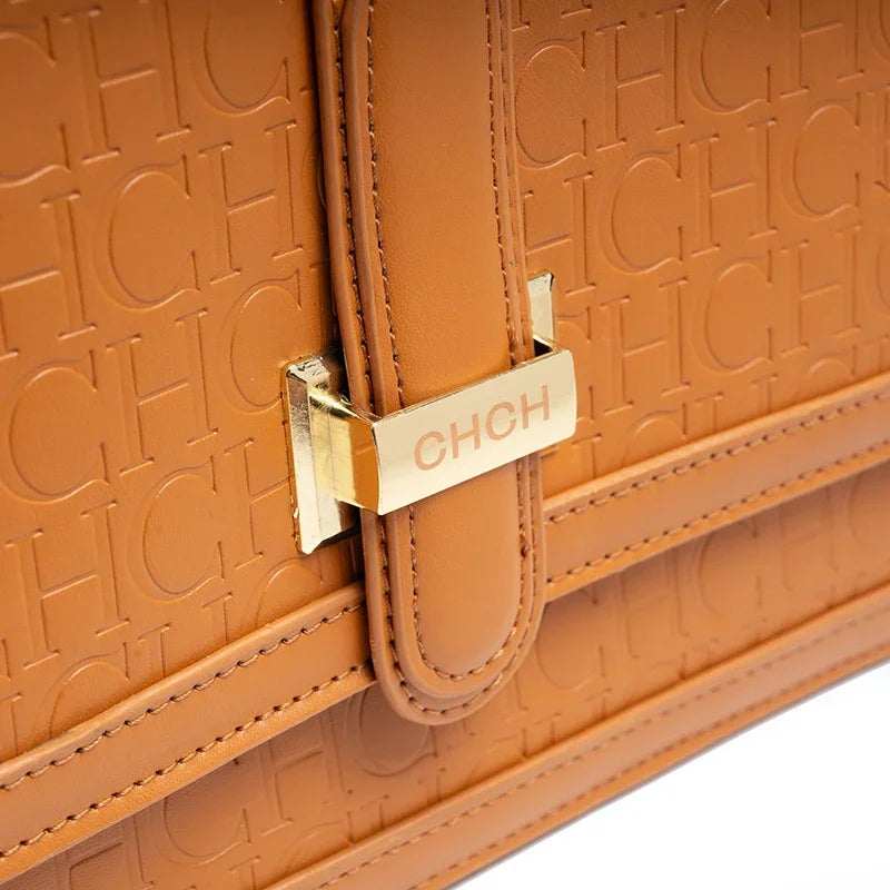 CH High Quality Ladies Solid Colour Print Design Crossbody Bag Small Square Bag Superior Sense Ladies Casual Shoulder Bag Letter