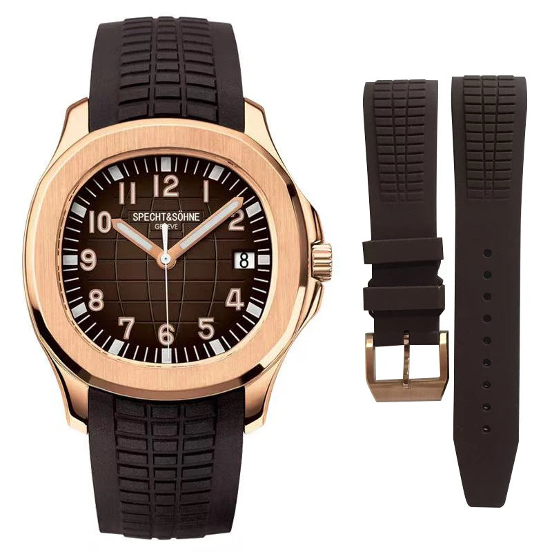 2025 Luxury Specht&Sohne Automatic Watches For Men Rubber Strap Miyota 8215 Movt Classic Sport Wrist Watch Relogio Masculino