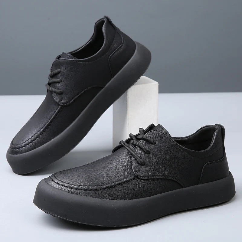 Men Casual Shoes lace up fashion Genuine Leather Board Shoes outdoor Shoes Zapatos Casuales Hombres handmade oxfords Men Shoes
