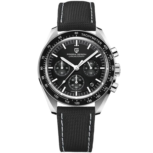 PAGANI DESIGN 2024 Date Speed Chronograph AR Sapphire Luxury Quartz Men's watches 100M Waterproof Steel shell Luminous Watch+Box