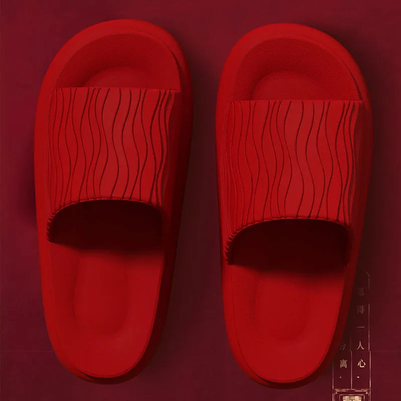 Eva Sweethearts Step On The Sense of Shit Slippers 2025 New Summer Home Wear Soft-soled Non-slip Shoes Simple Women's Slippers