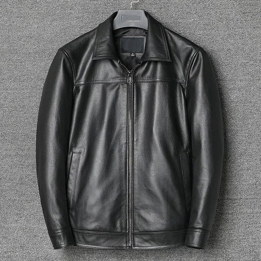 2025 New Man Cowhide Jacket Men's Genuine Leather Casual Jackets Real Natural Leather Coat Spring and Autumn Clothes Size S-5XL