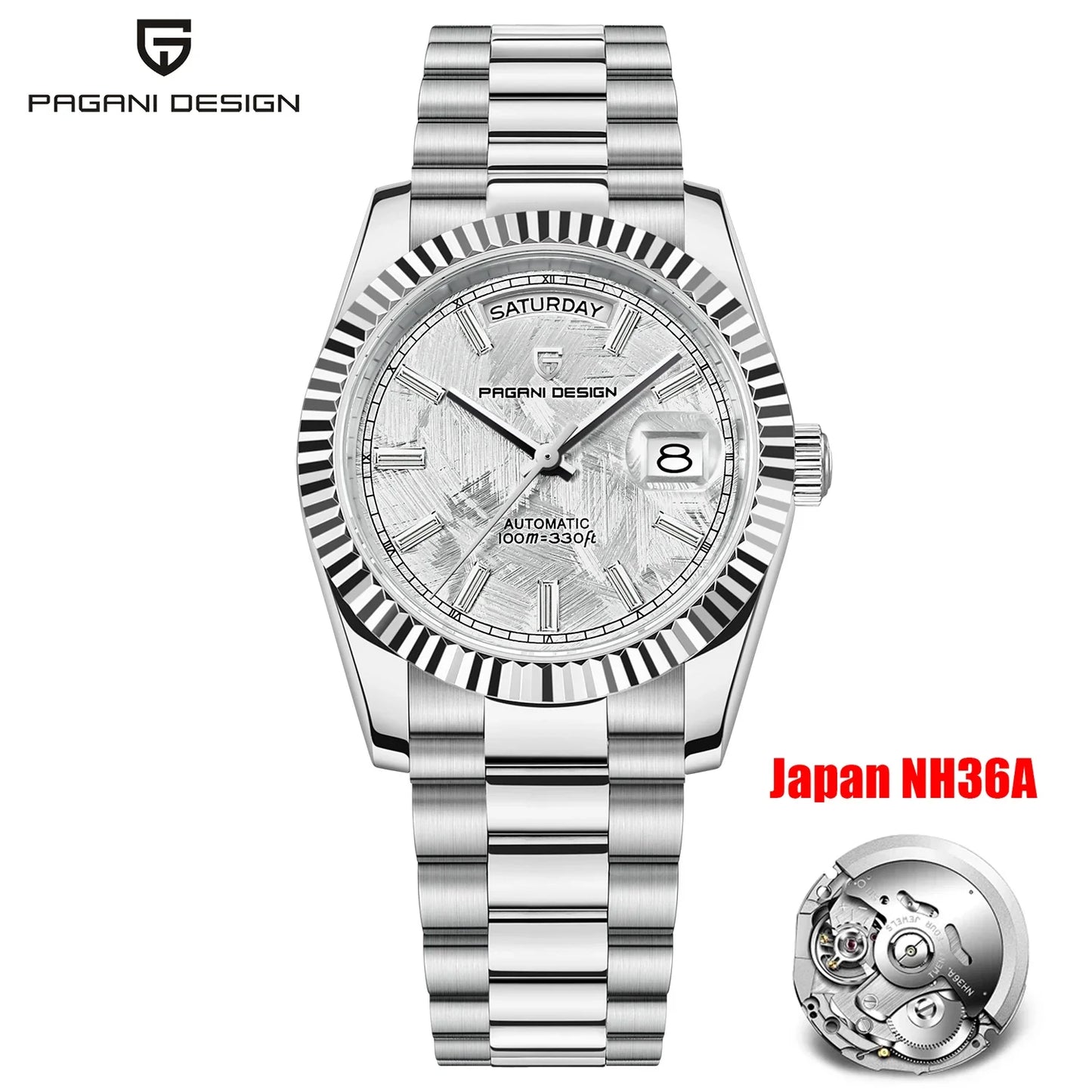 PAGANI DESIGN DD40 Men's Watches Rose Gold Luxury NH36A Mechanical Wristwatches Automatic Watch For Men Waterproof Sports Clock