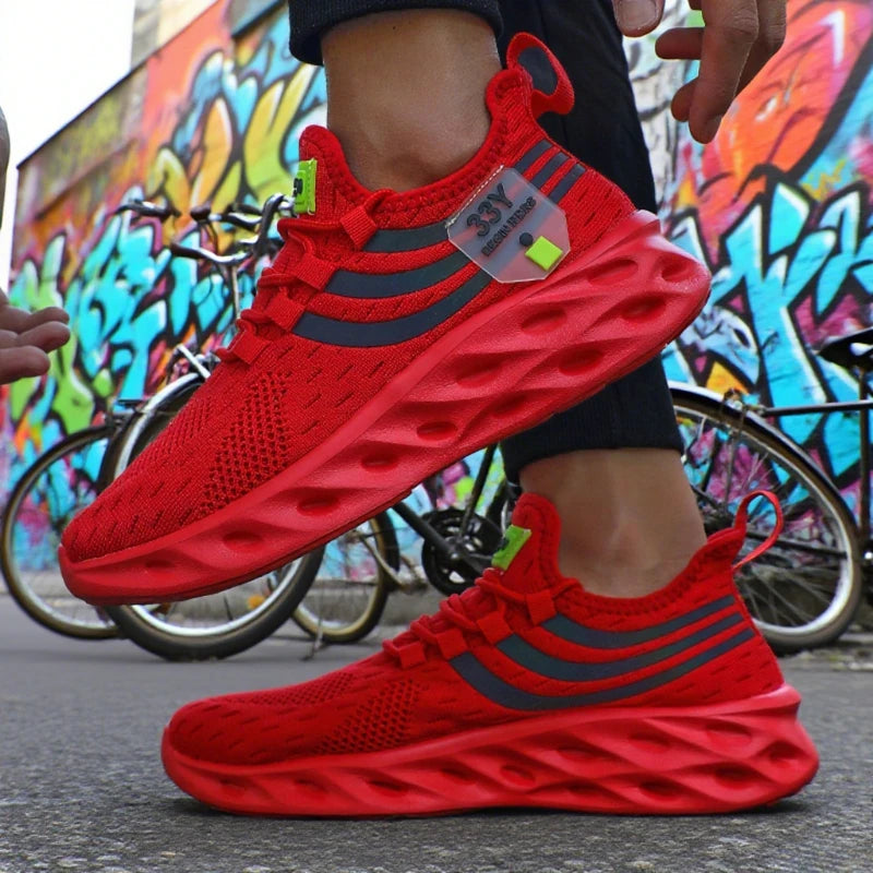 Best Selling Men's Breathable Athletic Sneakers 2025 Men Running Walking Shoes Lightweight Breathable Trendy Casual Sports Shoes
