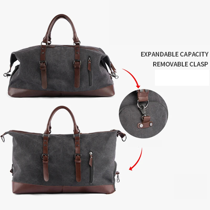Oxford Men's Travel Duffel Bag for Male Carry On Luggage Bag Traveling Handbag Large Capacity Multi-functional Overnight Bag