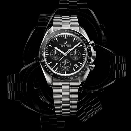 PAGANI DESIGN Moon Mens Watch Chronometer Sapphire Mirror Sports Quartz Watch For Men Waterproof Luminous Relogio Masculino 2025