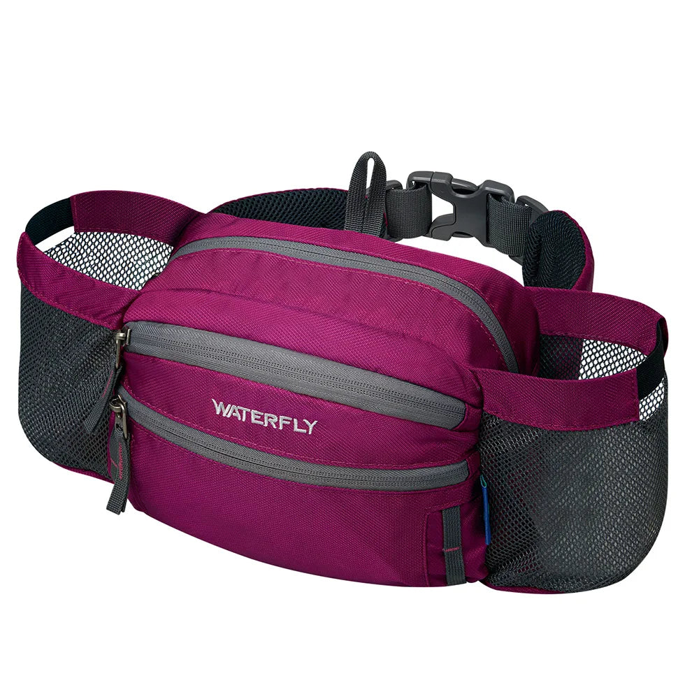 WATERFLY Fanny Pack Waist Bag Waist Pack For Women Men With Two Water Bottle Holder Hiking Fanny Pack For DogWalking Cycling