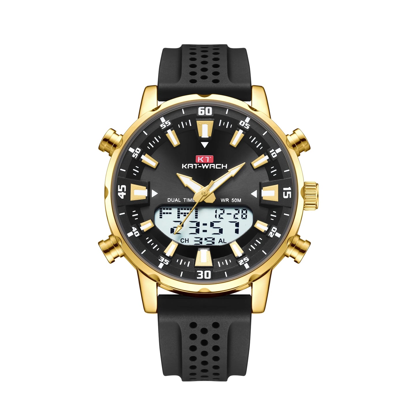 kat-wach Men's quartz watches original waterproof  high quality  automatic male timepiece black watch gifts for dad watches men