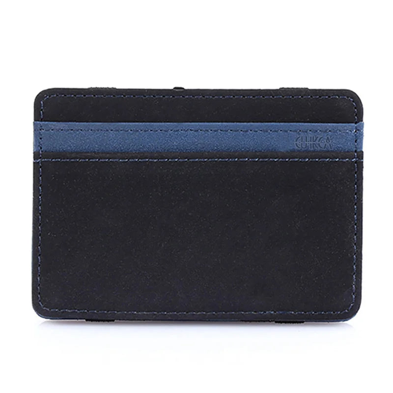 PU Leather Mini Wallets Ultra Thin 2023 New Men Male Small Magic Zipper Coin Purse Pouch Plastic Credit Bank Card Case Holder