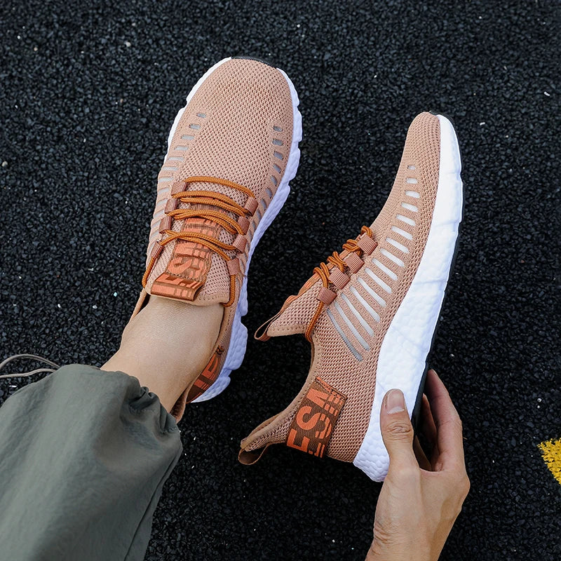 Fashion Men's Shoes Sneakers 2024 Lightweight Platform Mesh Breathable Summer Hollow Casual Outdoor Running Vulcanized Shoes