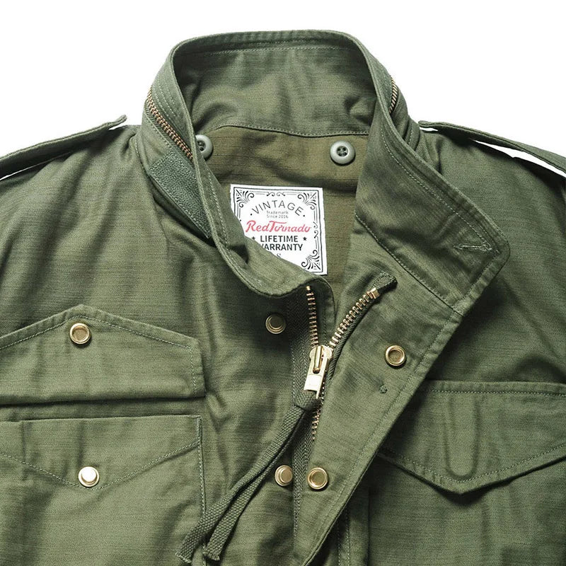 M65 Red Tornado High Quality Cotton US Size Reissue Hand-Made Classic  Army Jacket
