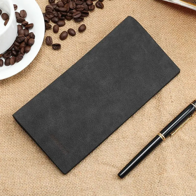 Carteira Men's Wallet Thin 0.5cm Slim Men's Purse Billeteras Para Hombre Soft Natural Leather Carteira Masculina Couro Business