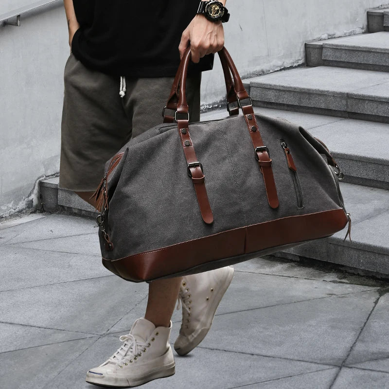 Oxford Men's Travel Duffel Bag for Male Carry On Luggage Bag Traveling Handbag Large Capacity Multi-functional Overnight Bag